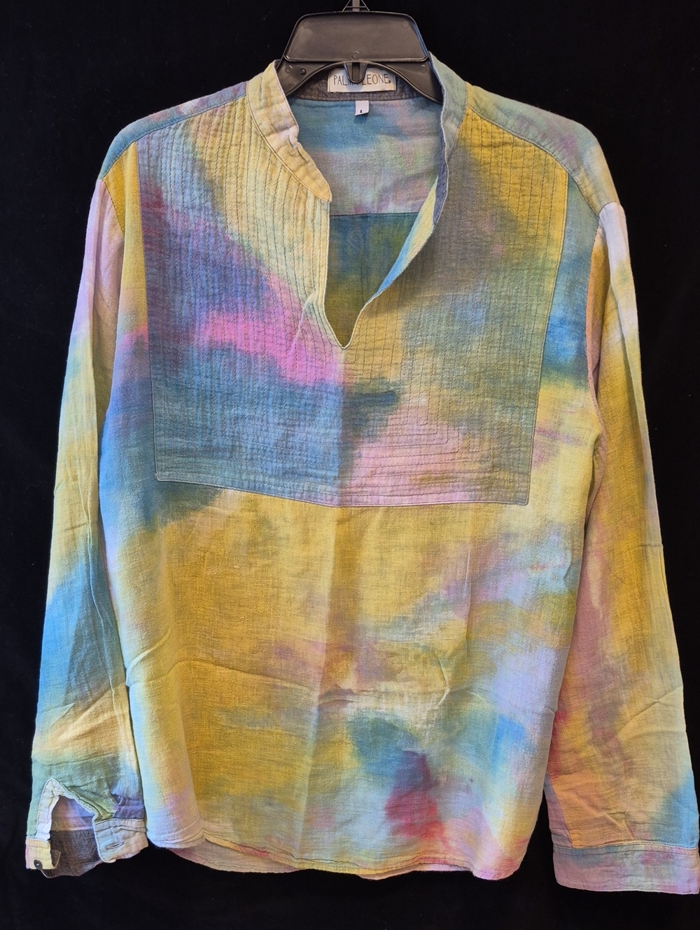 Palma Leone Hand‑Painted Tie‑Dye Artwear Shirt – Size Large